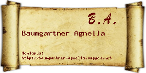 Baumgartner Agnella névjegykártya
